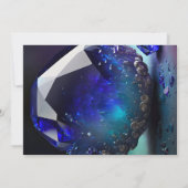 クリスタル ジュエル サジタリウス トパーズ 12月 誕生日 招待状 (裏面)