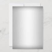 クリスタル スノーフレーク シルバー ウィンター ウェディング 招待状 (裏面)