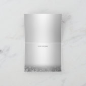 クリスタル スノーフレーク シルバー ウィンター サンクス カード (内部)