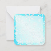 クリスタル スノーフレーク パターン ノートカード (正面)
