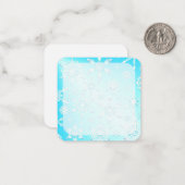 クリスタル スノーフレーク パターン ノートカード (正面/裏面インサイチュ)