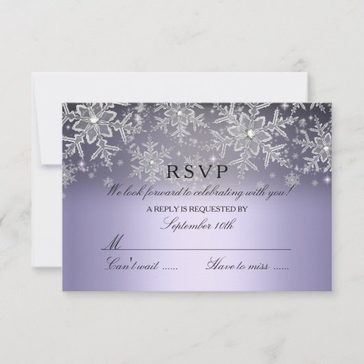 クリスタル スノーフレーク パープル ウィンター RSVP (正面)