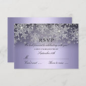 クリスタル スノーフレーク パープル ウィンター RSVP (正面/裏面)