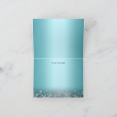 クリスタル スノーフレーク ブルー ウィンター 感謝カード (内部)