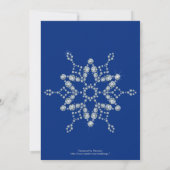 クリスタル スノーフレーク ブルー ウェディング カップル シャワー 招待状 (裏面)