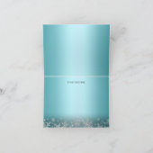 クリスタル スノーフレーク ブルー 冬の感謝カード サンキューカード (内部)