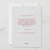 クリスタル スノーフレーク ホリデー ベイビー アナウンスメント シーズンカード (裏面)