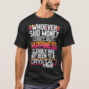 クリスタル・ハピネス・マネー買・メンガおもしろいー Tシャツ
