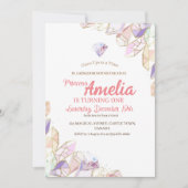 クリスタル バースデー パーティー ファースト バースデー パーティー 招待状 (正面)