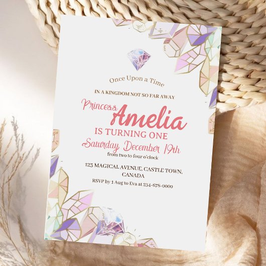 クリスタル バースデー パーティー ファースト バースデー パーティー 招待状