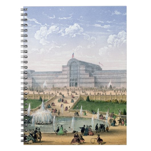 クリスタル・パレス、Sydenham、c.1862 (色のlitho) ノートブック (正面)