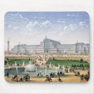 クリスタル・パレス、Sydenham、c.1862 (色のlitho) マウスパッド