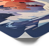 クリスタル ファンタジー キャット アート ポスター (角)