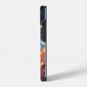 クリスタル ファンタジー 猫 アート iPhoneケース (左側面)