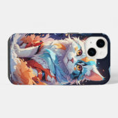 クリスタル ファンタジー 猫 アート iPhoneケース (裏面横)