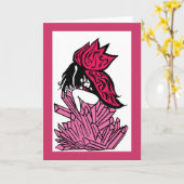 クリスタル・フェアリー・グリーティング・カード カード (黄色い花)