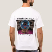 クリスタル・ボールとのpsrlogo、www.PureSteeleRadio.net Tシャツ (裏面)