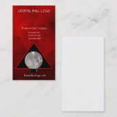 クリスタル・ボールのロゴの霊魂の読書 名刺 (正面/裏面)