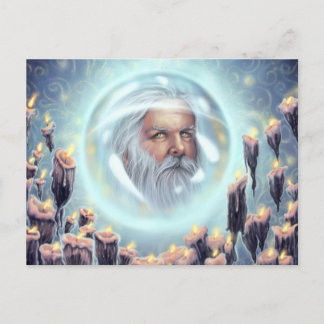 クリスタル・ボールの内で締められる ポストカード