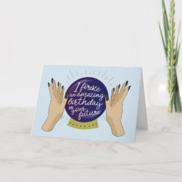 クリスタル・ボールの占い師の誕生日 カード