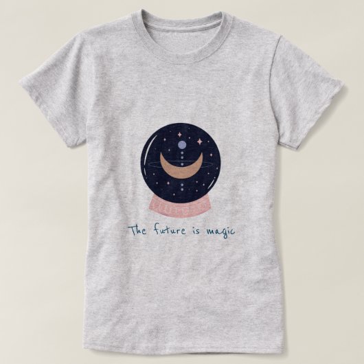 クリスタル·ボール·神秘的精神者 Tシャツ (デザイン正面)