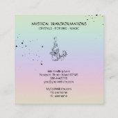 *~*クリスタル·ポーションズ·ルナ·モス·スターズ·パステル·レインボー スクエア名刺 (裏面)
