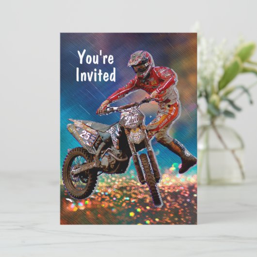 クリスタル・レインストームのダート・バイク・ライダー 招待状 (スタンド正面)