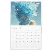 クリスタル・ヴィジョンズ - 石に額縁された顔 カレンダー (2月 2026)