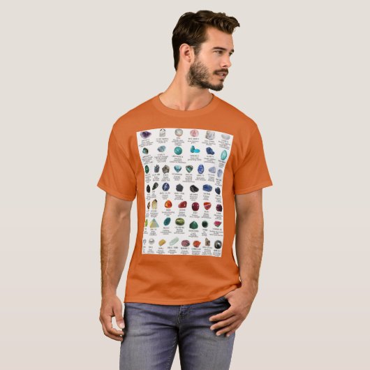 クリスタル+宝石+鑑定 プレミアム レトロ Tシャツ (正面フル)