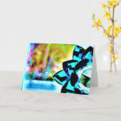 クリスタル/抽象芸術アート、カード カード (黄色い花)