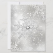 クリスタル+雪の結晶のクリスマスパーティー招待状 招待状 (裏面)