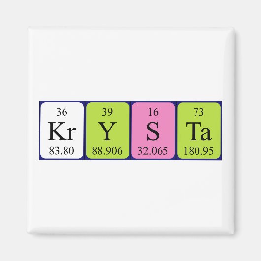 クリスタ周期表名磁石 マグネット (正面)