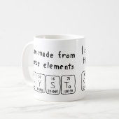 クリスタ周期表名mug コーヒーマグカップ (正面左)