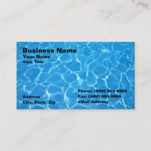 クリスタ澄んルブルー水 名刺 (正面)