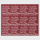 クリスチおもしろいパーソナライズされたンクリスマス出生 ラッピングペーパー (フラット)