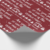 クリスチおもしろいパーソナライズされたンクリスマス出生 ラッピングペーパー (角)