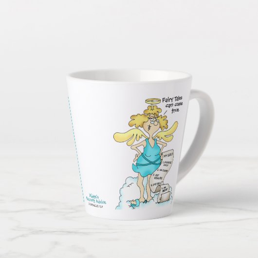 クリスチおもしろいャン·カートゥーン·エンジェル·ダイエットチップ1ゴールズ·ラ カフェラテマグ (右アングル)