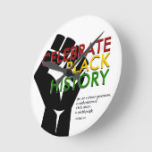 クリスチやる気を起こさせるンの黒人史 ラウンド壁時計 (傾斜)