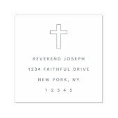 クリスチエレガントンクルシフィックスクロス差出人住所 セルフインキングスタンプ (デザイン)