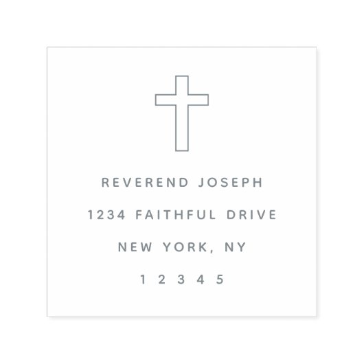 クリスチエレガントンクルシフィックスクロス差出人住所 セルフインキングスタンプ (デザイン)