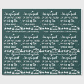 クリスチパーソナライズされたャンクリスマス出生 ラッピングペーパー (フラット)