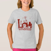 クリスチパーソナライズされたャンファミリークリスマス出生 Tシャツ (正面)