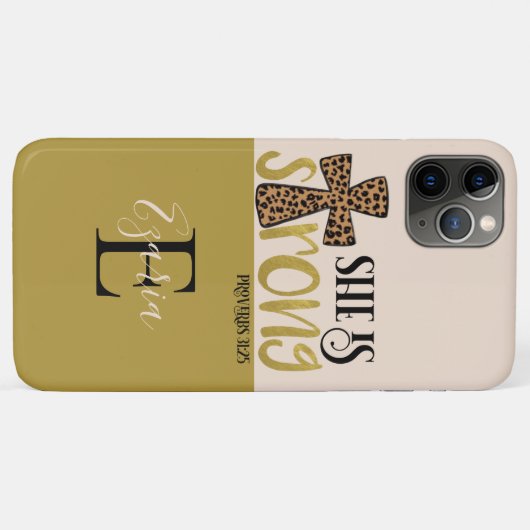 クリスチパーソナライズされたャン彼女は強い諺31 Case-Mate iPhoneケース (裏面(横))