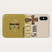 クリスチパーソナライズされたャン彼女は強い諺31 Case-Mate iPhoneケース (裏面(横))