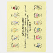 クリスチパーソナライズされたン誕生月花 フリースブランケット (正面)