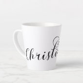 クリスチャニア国旗のハート、フリスタデン・クリスチャニア カフェラテマグ (左アングル)