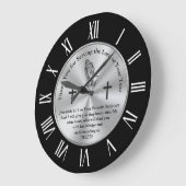 クリスチャンありがとうギフトカスタム、聖なる書物、 経典ギフト ラージ壁時計 (傾斜)