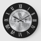 クリスチャンありがとうギフトカスタム、聖なる書物、 経典ギフト ラージ壁時計 (正面)