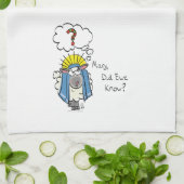 クリスチャンおもしろいクリスマスかわいい羊の漫画 キッチンタオル (折り畳み)