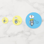 クリスチャンおもしろいクリスマスかわいい羊の漫画 コンフェッティ (裏面)